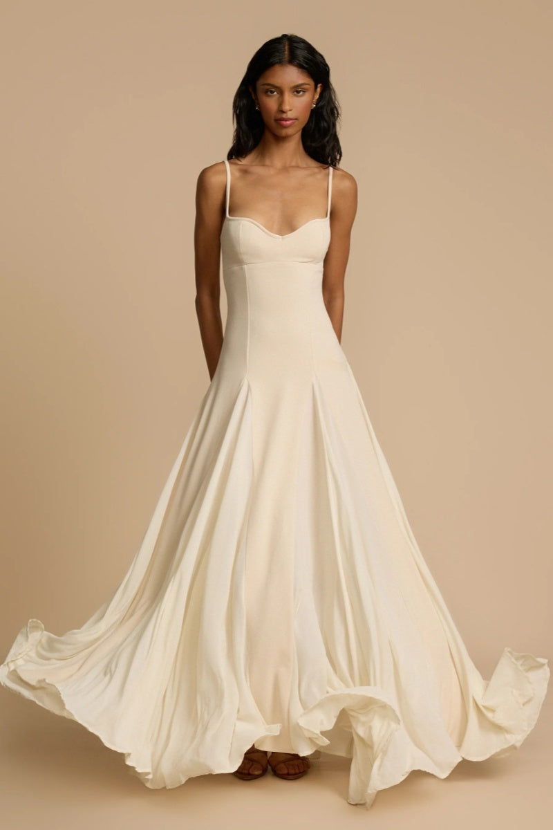 Timeless And Elegant Spliced Tulle A-line Maxi Dress