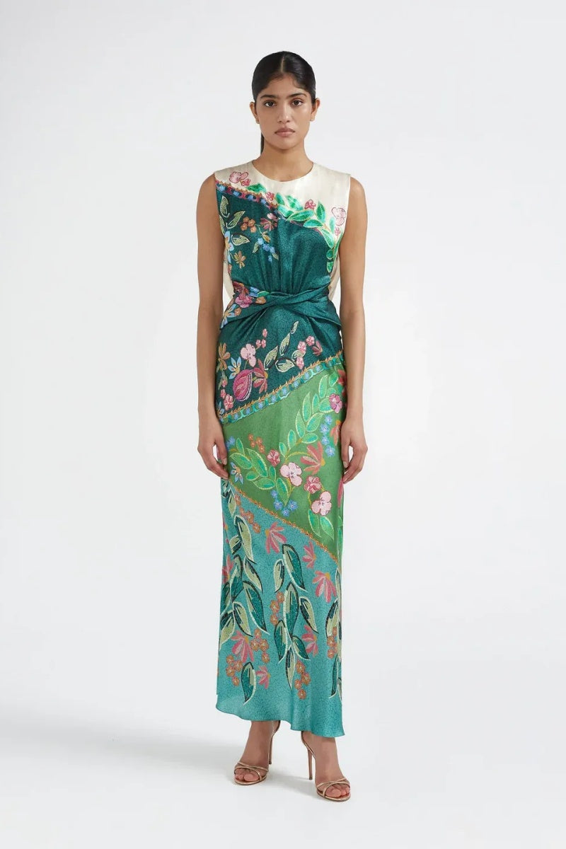 Floral Leeveless Maxi Dress