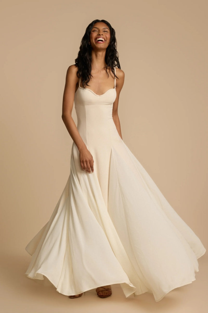 Timeless And Elegant Spliced Tulle A-line Maxi Dress