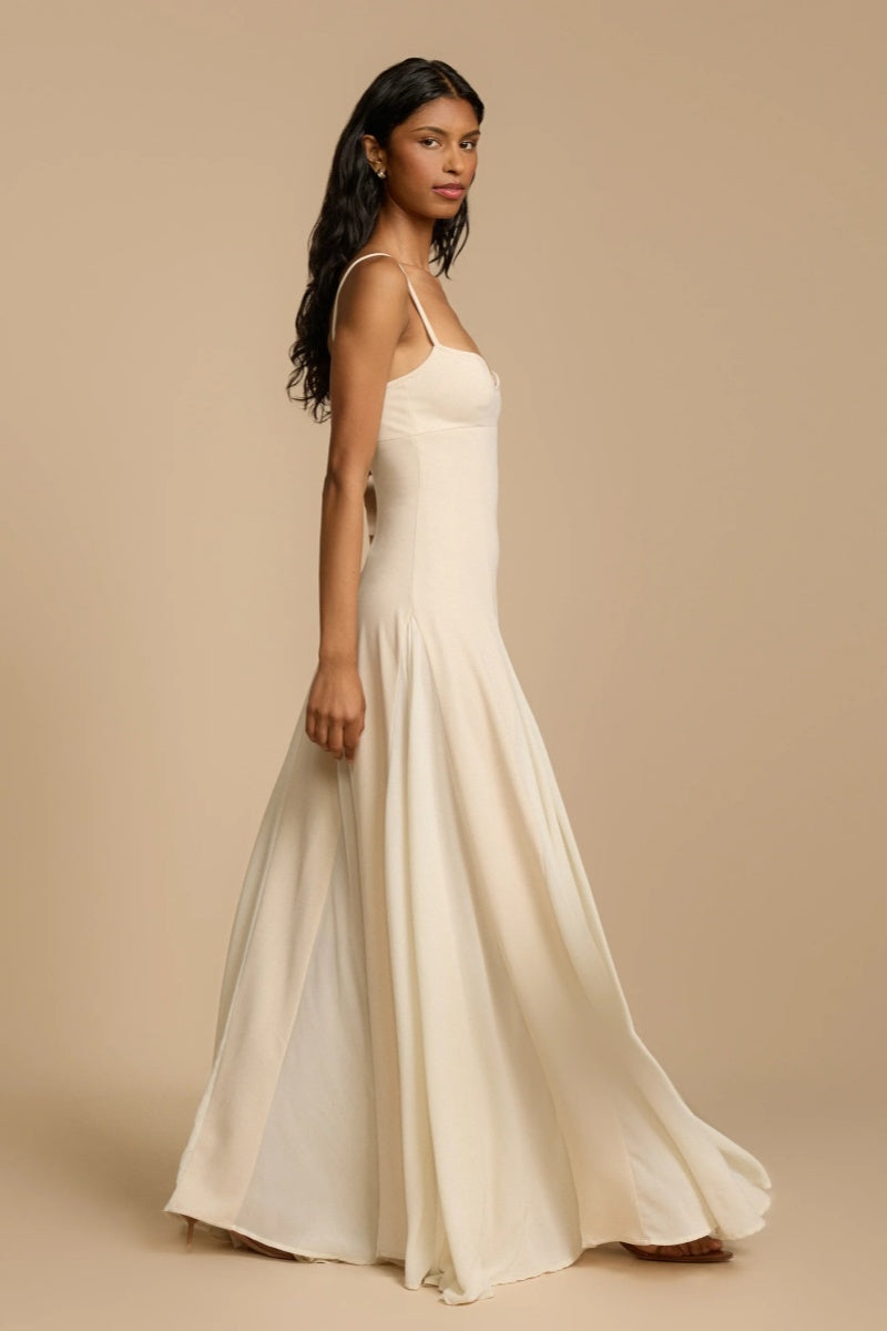 Timeless And Elegant Spliced Tulle A-line Maxi Dress