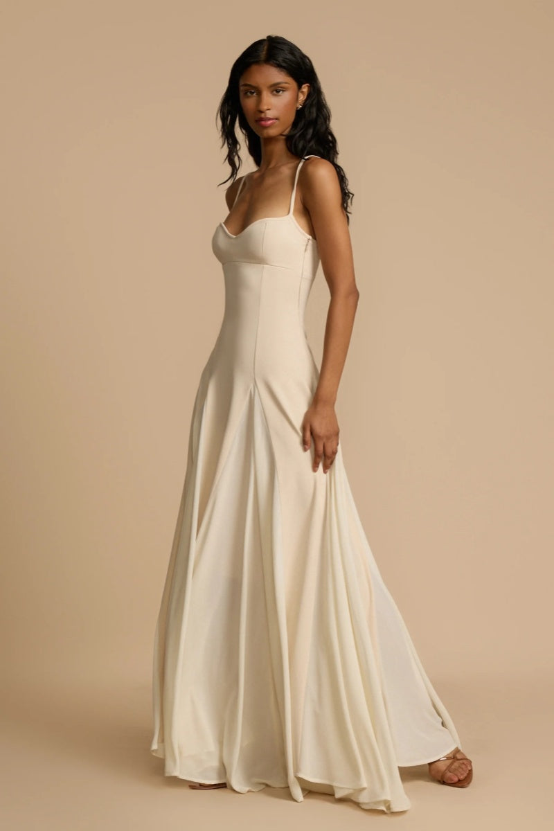 Timeless And Elegant Spliced Tulle A-line Maxi Dress
