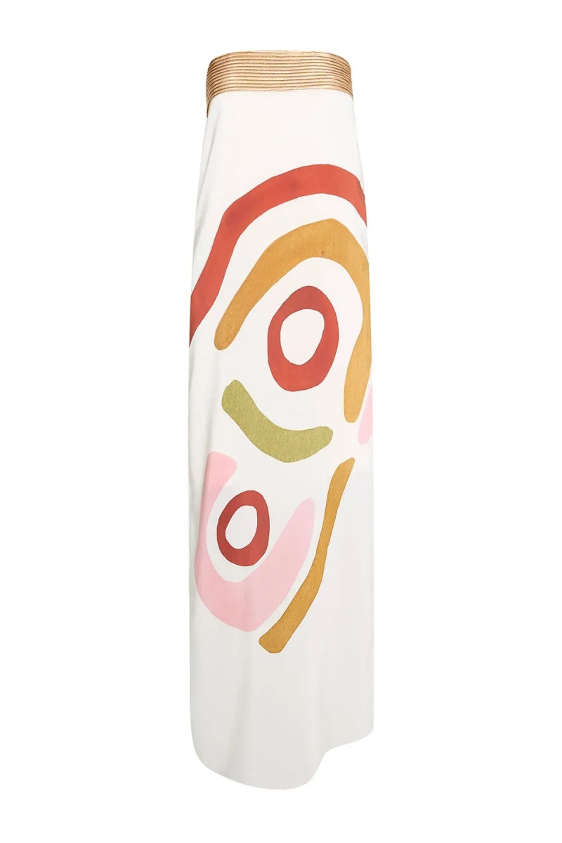 Unique Print Polka Dot Maxi Dress