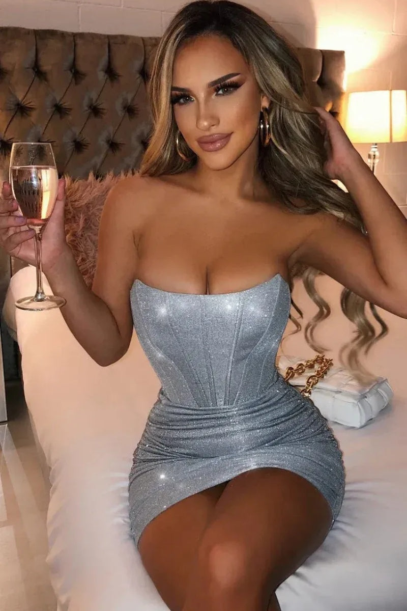 Sparkling Corset Mini Dress