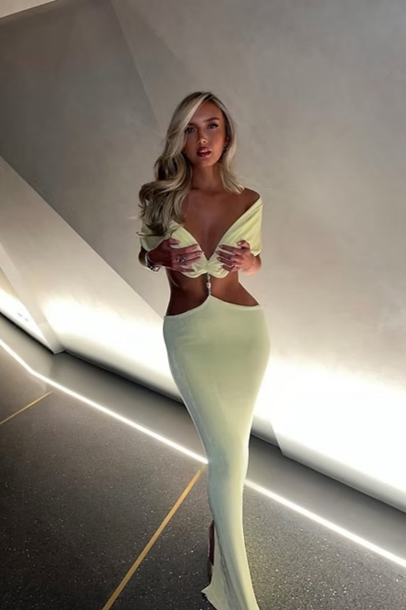 Lemon Perla Maxi Dress