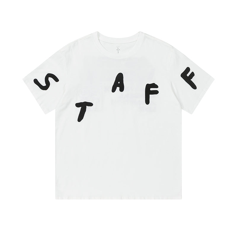 Travis Scott Cactus Jack Fesrival Staff Tee rap tour short sleeves