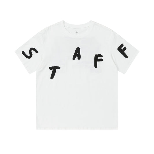 Travis Scott Cactus Jack Fesrival Staff Tee rap tour short sleeves