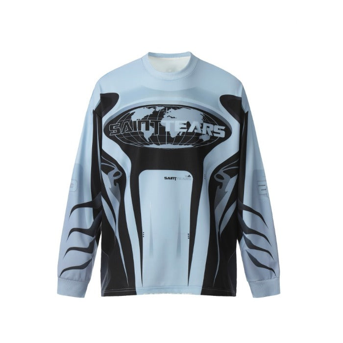 Saint Mich@el Tears Full Print Map Long Sleeve