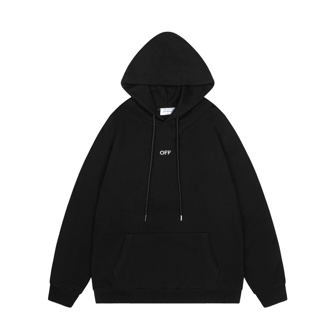 Off-White 24SS new embroidered scythe and arrow loose-fit hoodie