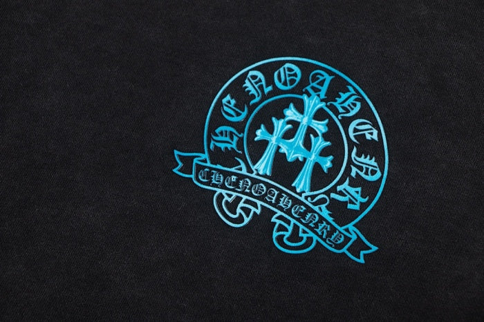 Chrome Hearts latest basic crewneck sweatshirt Black/Blue