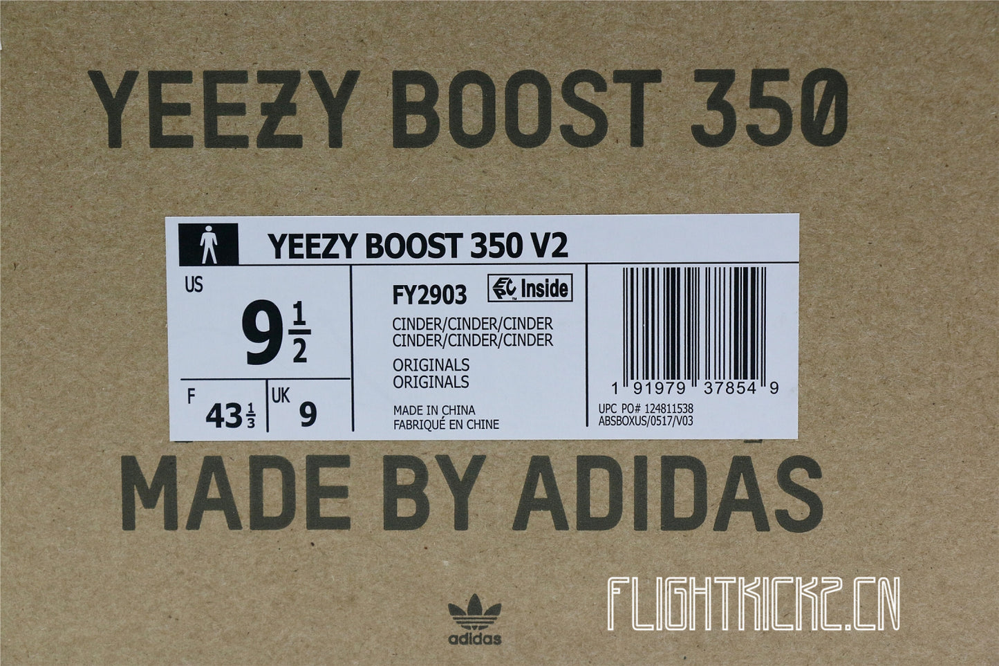 2020 Yeezy 350 V2 Cinder None Reflective Stripe(Ln5 A1)