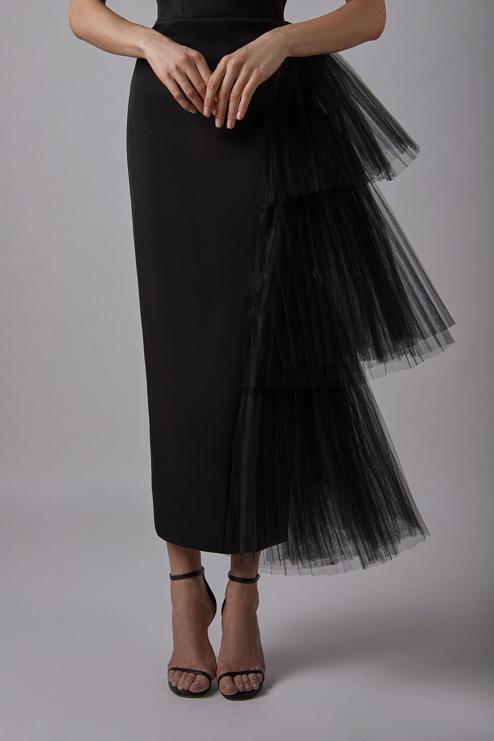 Niche French Bodycon Strapless Evening Maxi Dress