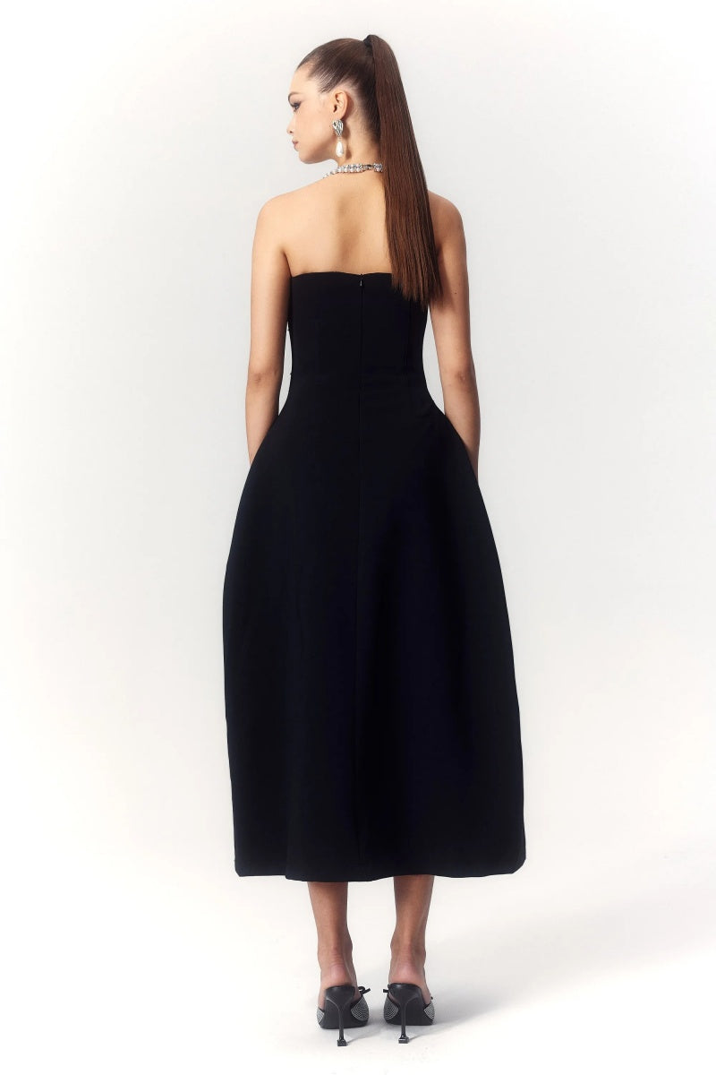 Verna Crystal-embellished Sleeveless Midi Dress