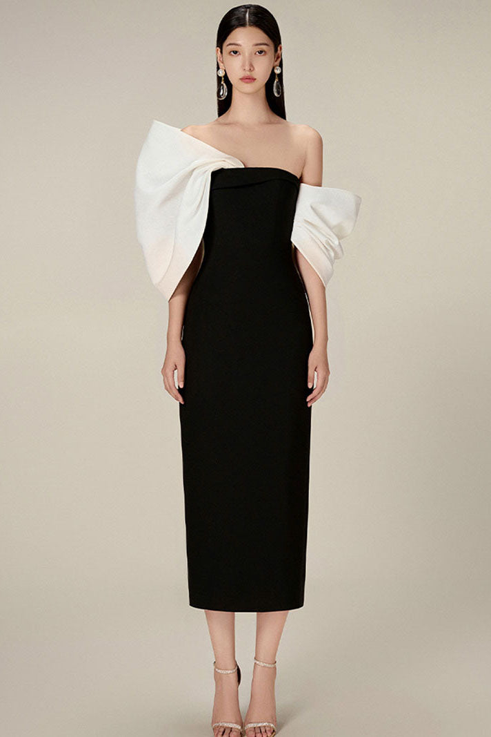 Oversized Bow Hepburn Dress