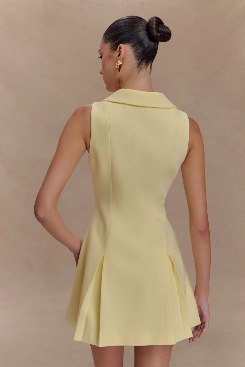 Sleeveless Mini Dress - Lemon