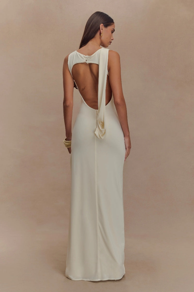 Slinky Drape Maxi Dress