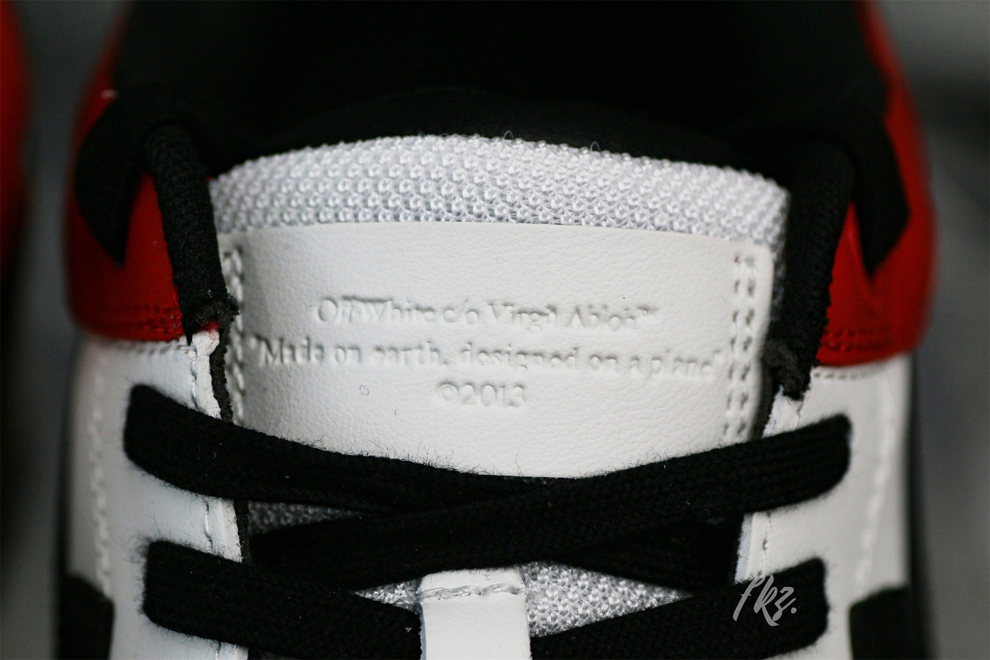 OFF-WHITE White & Black Red 'Out Of Office' Sneakers
