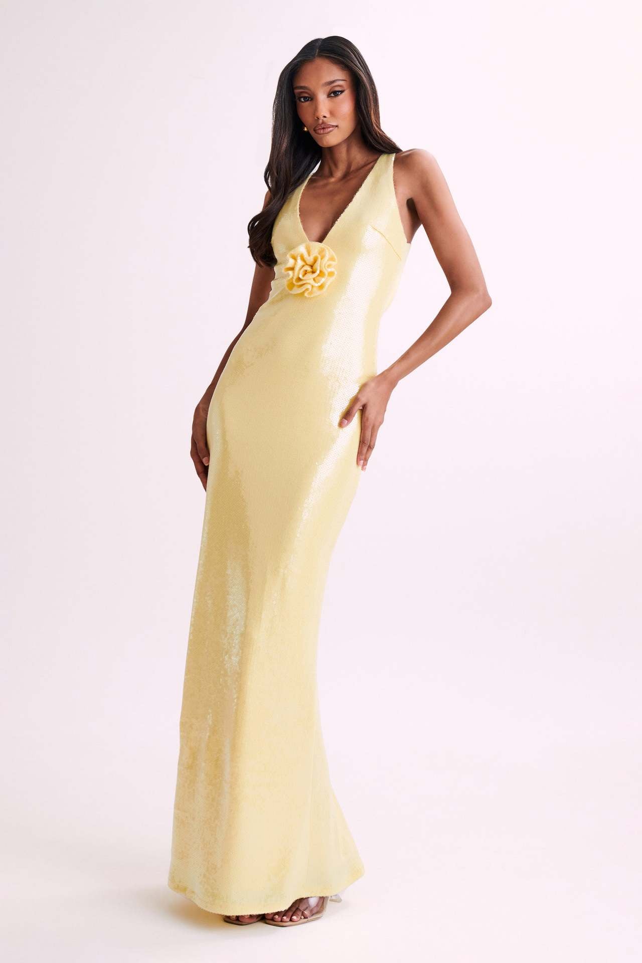 Sexy Cut-Out Halter High Slit Maxi Dress