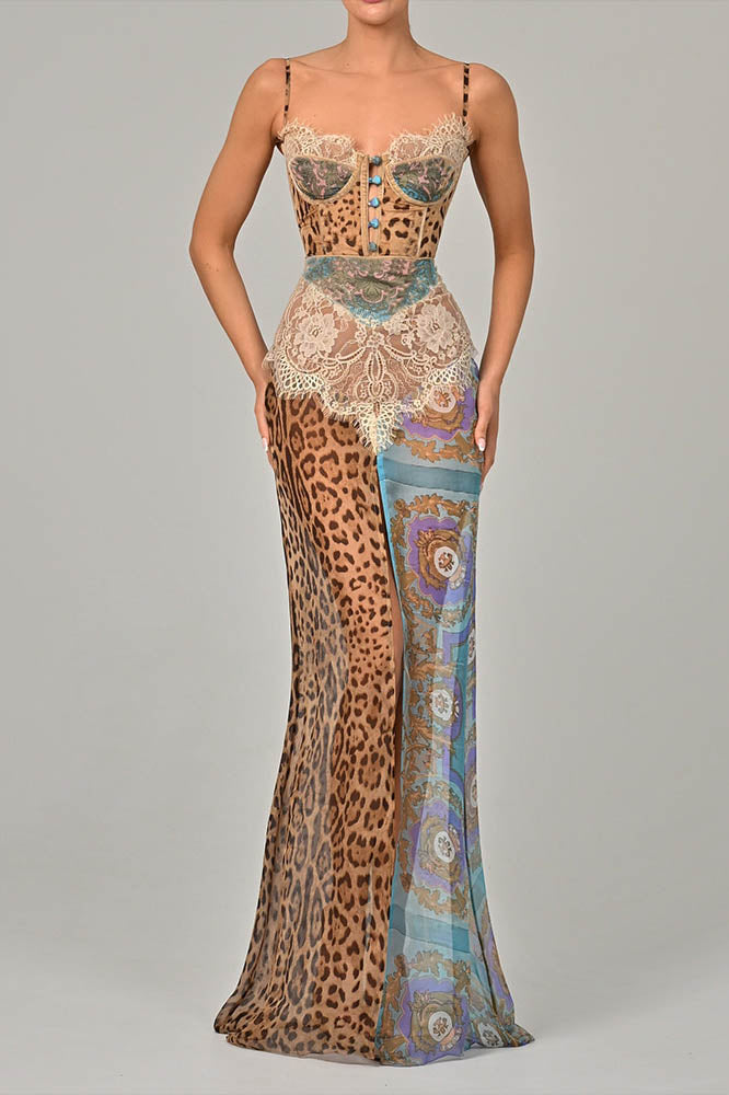 Whispers of the Wild – Waist-Tied Maxi Dres