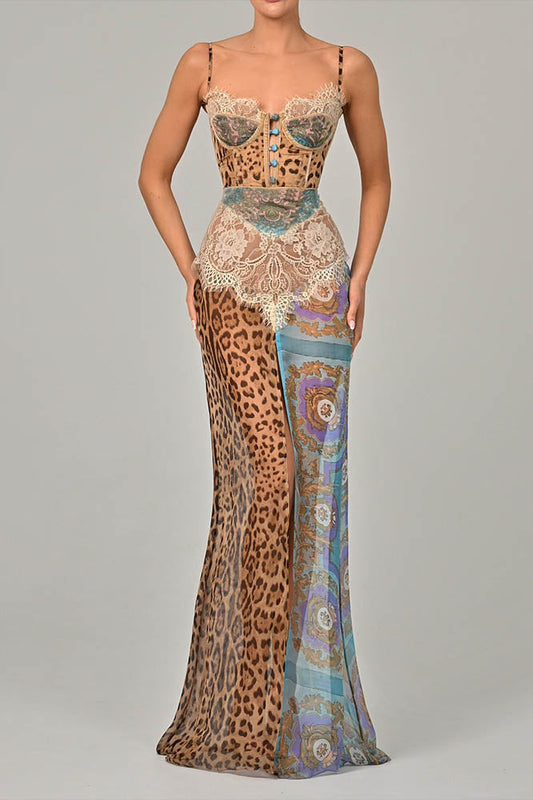 Whispers of the Wild – Waist-Tied Maxi Dres