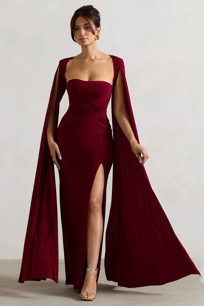 Queen's Cape - Slit Dress