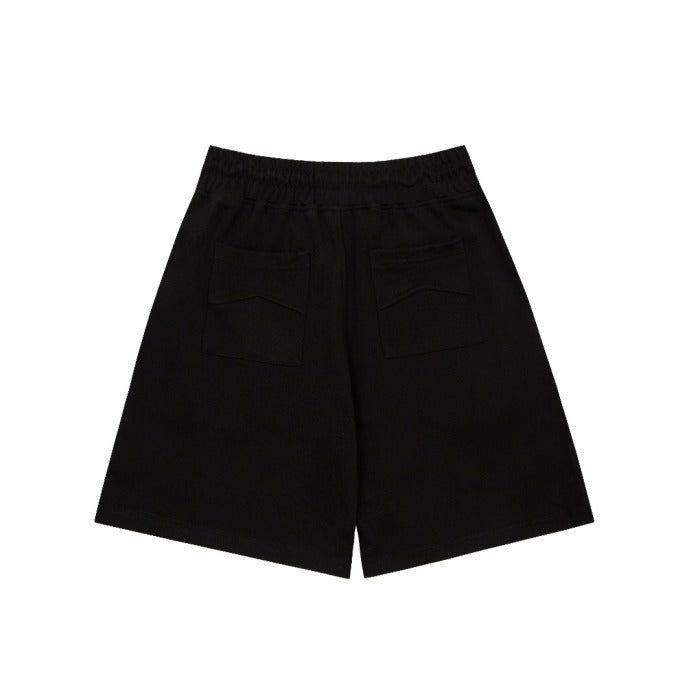 Rhud3 2023ss men's and women's classic pearl letter floral shorts