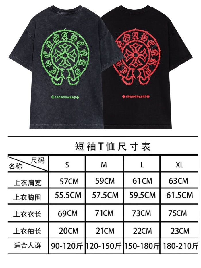 Chrome Hearts Horsebit Print Bead-DyedT shirt 2024