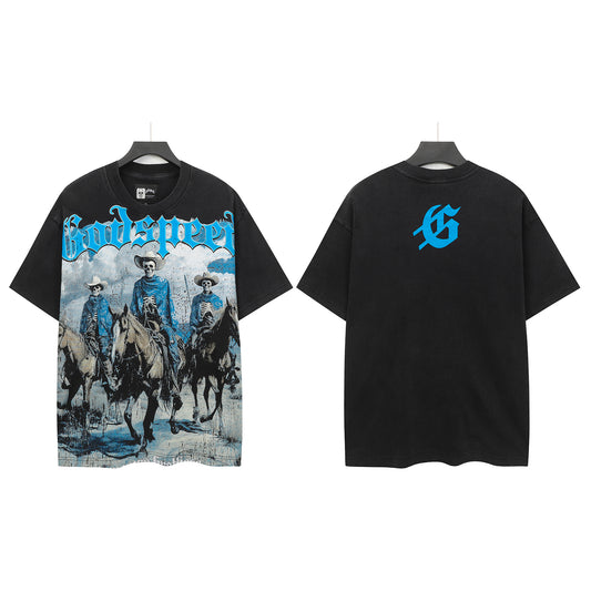 New arrival three horses cotton tee