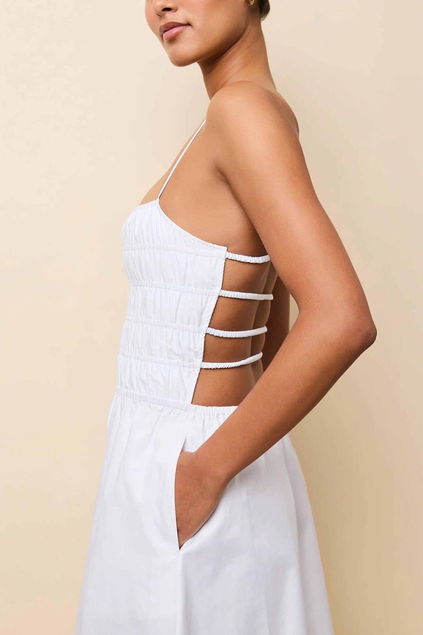 Delta Midi Dress Optic White