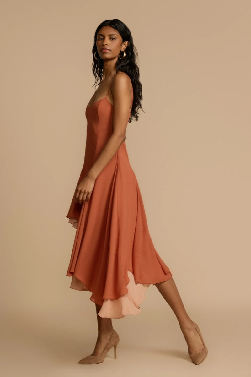 Dana  Peach Mini Dress