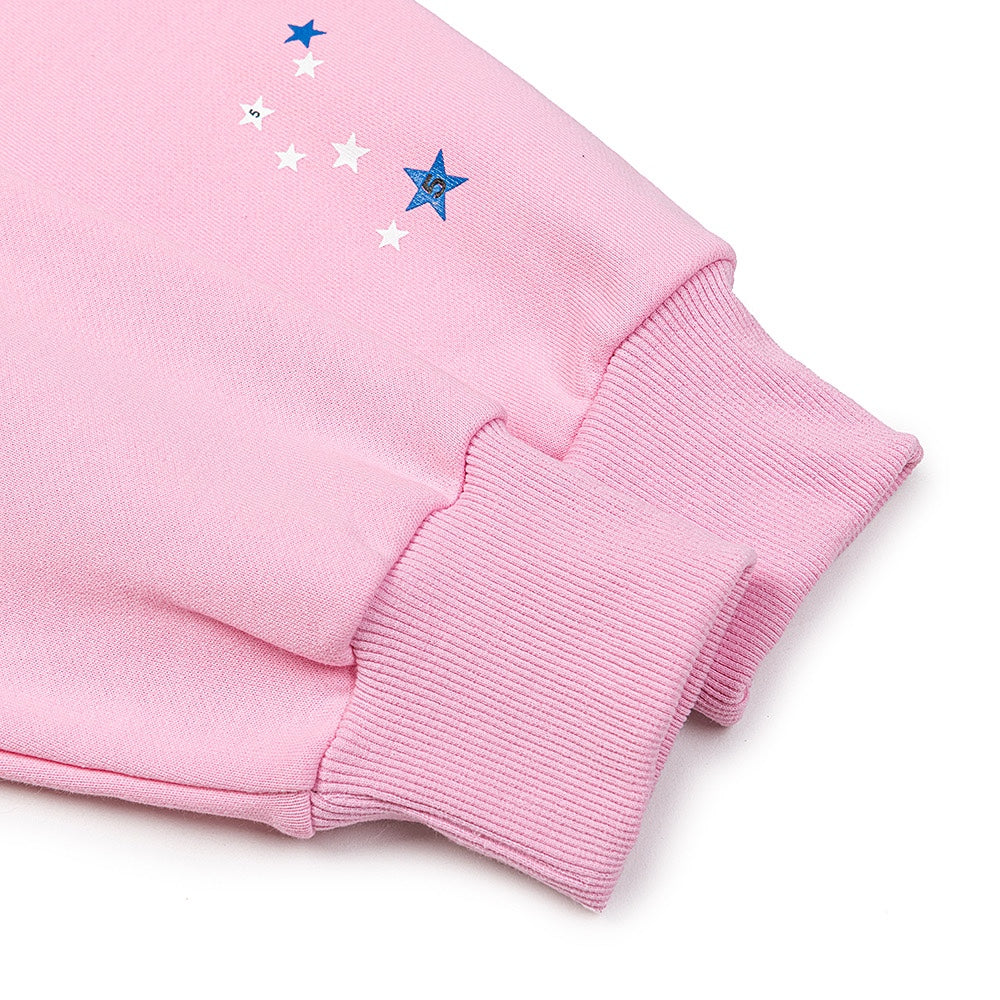 Sp5der pink hoodie.