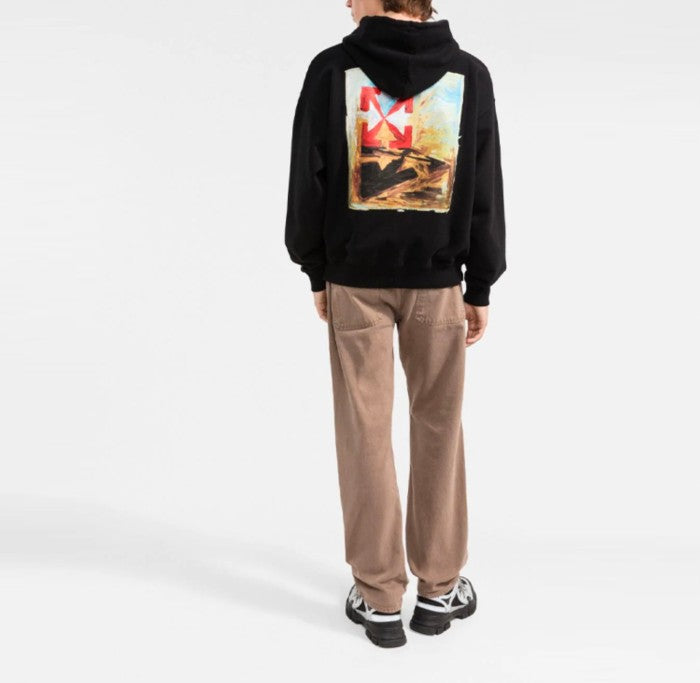OFFWHITE (OW) environmental limited logo red arrow hoodie