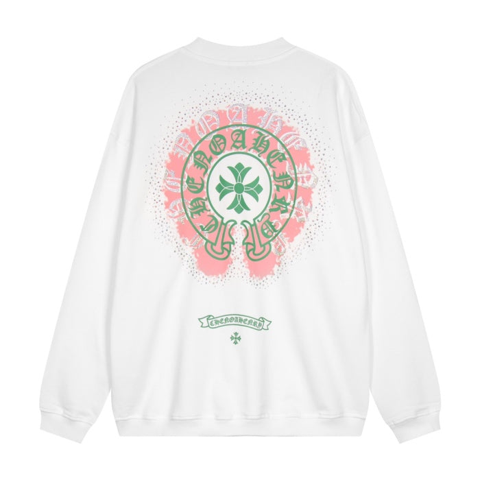 Chrome Hearts latest heavy-weight basic crewneck sweatshirt in white