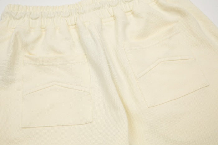 Rhud3 2023ss men's and women's classic pearl letter floral shorts