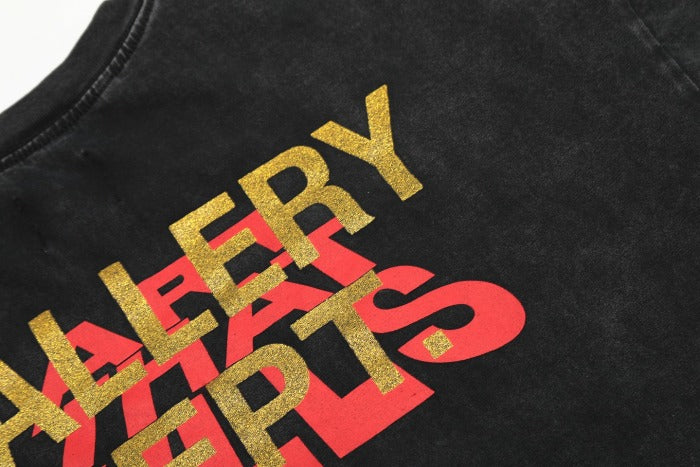 Gallery Dep Stack letters, print and wash to make old short sleeves