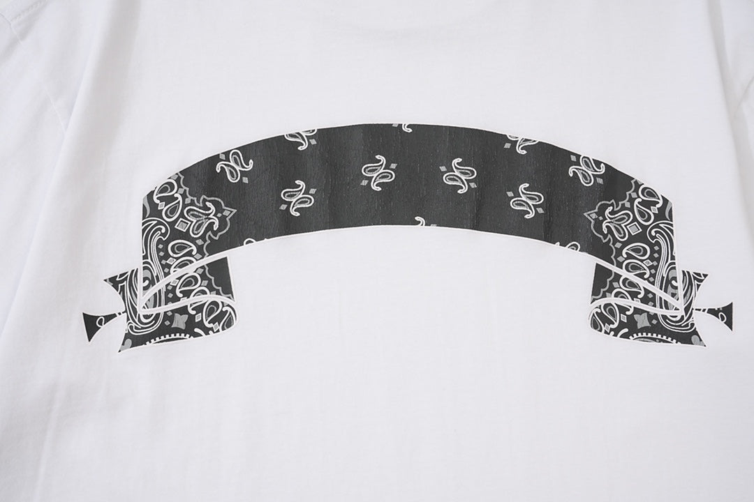 ASKYURSELF Make an old worn-out letter LOGO printed short-sleeved T-shirt