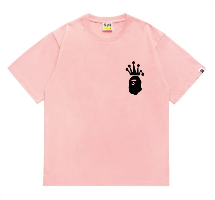 BAPE×Stuss! Black Color logo lettering Tee