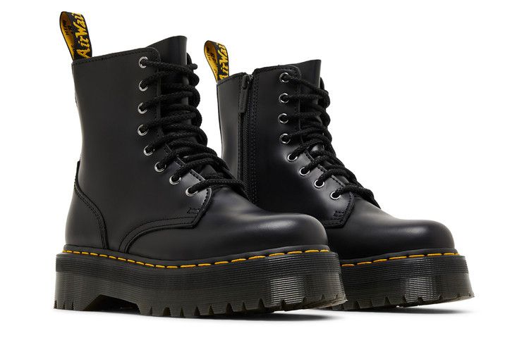 Dr. Martens Jadon Platform Boots Black Smooth Leather