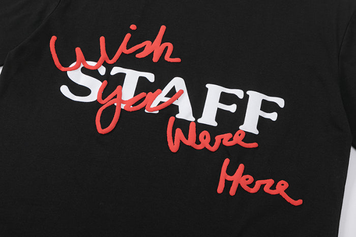 Travis Scott Cactus Jack Astroworld Staff head printing short sleeves