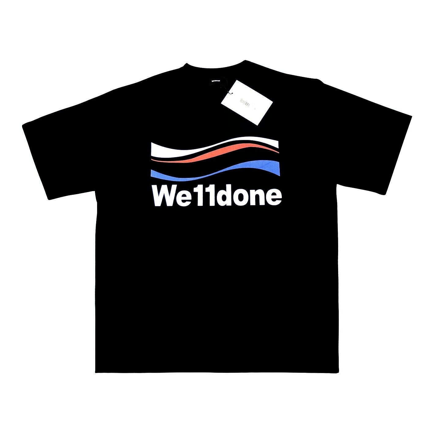 WE11D0NETRACK Sea wave with three stripes T-Shirt