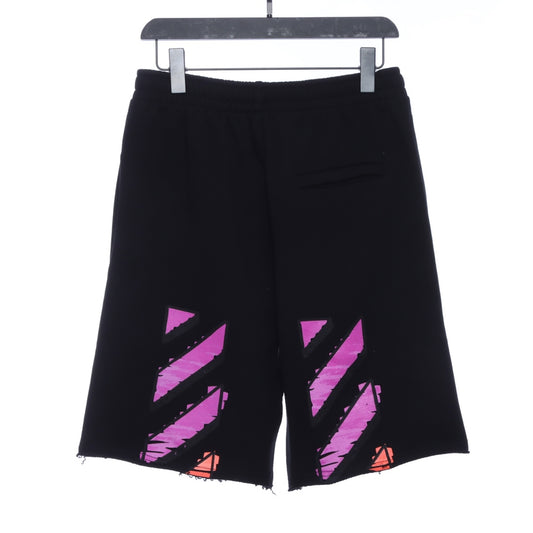OW purplish red twill shorts