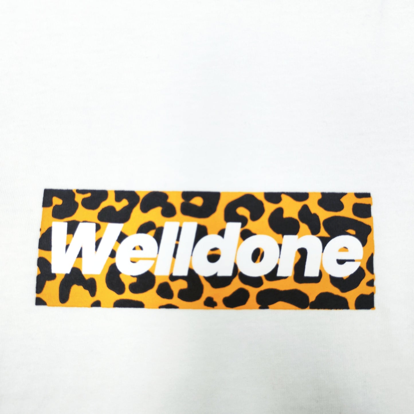 WE11D0NETRACK Leopard print Box Log T-Shirt