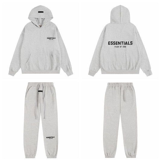 Classic simplify pure color hoodie pant tracksuit