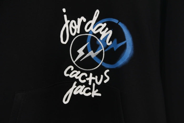 Jordan TS lightning tripartite joint portrait print hoodie