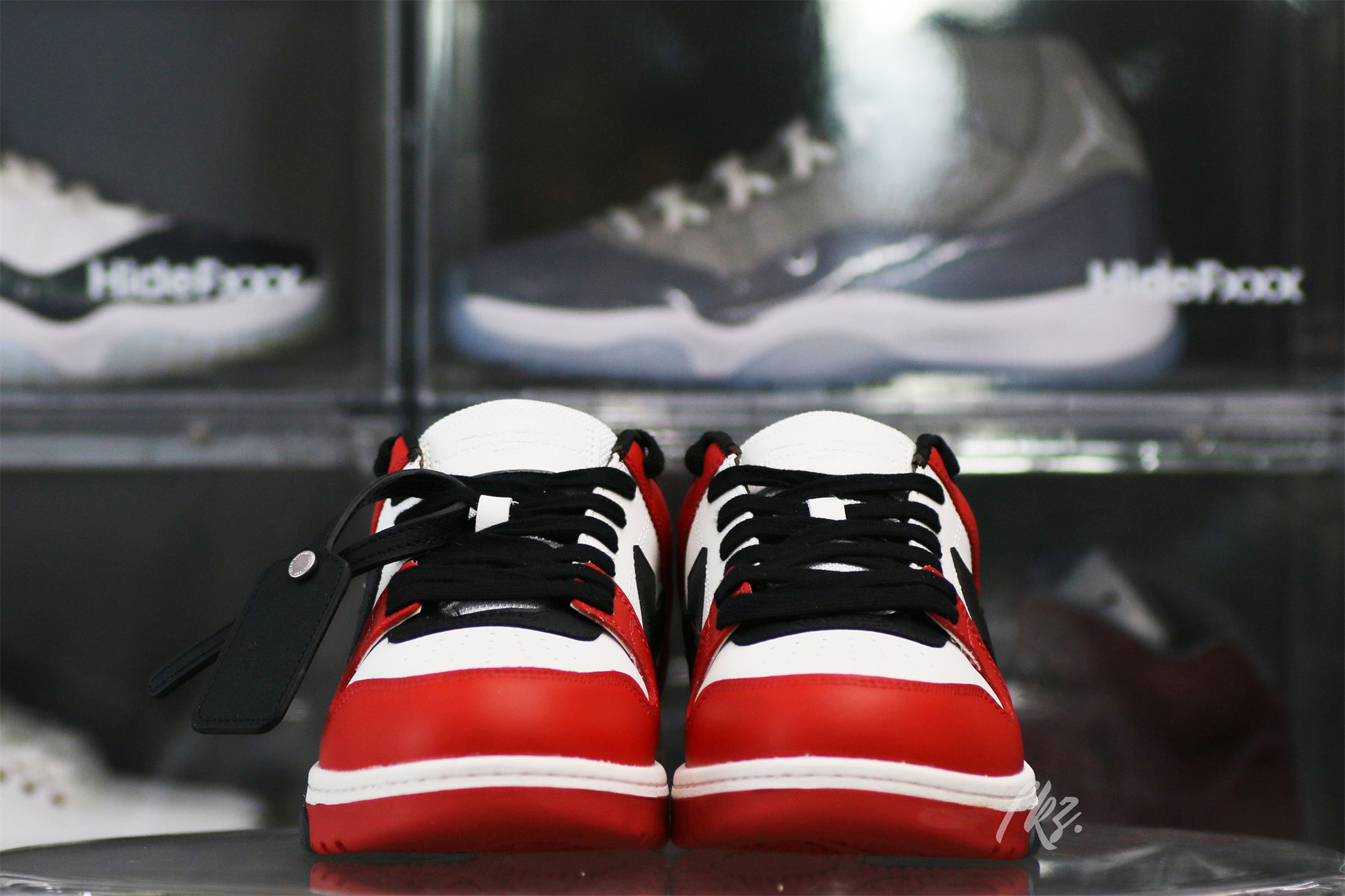 OFF-WHITE White & Black Red 'Out Of Office' Sneakers