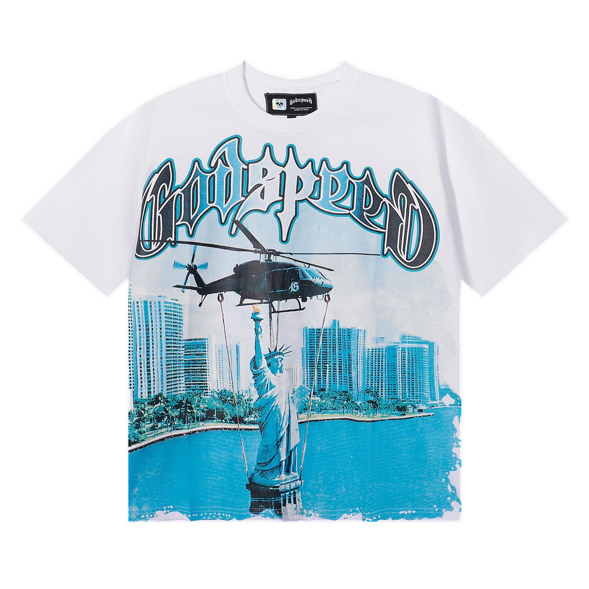 New arrival Helicopter Liberty Bell Print tee