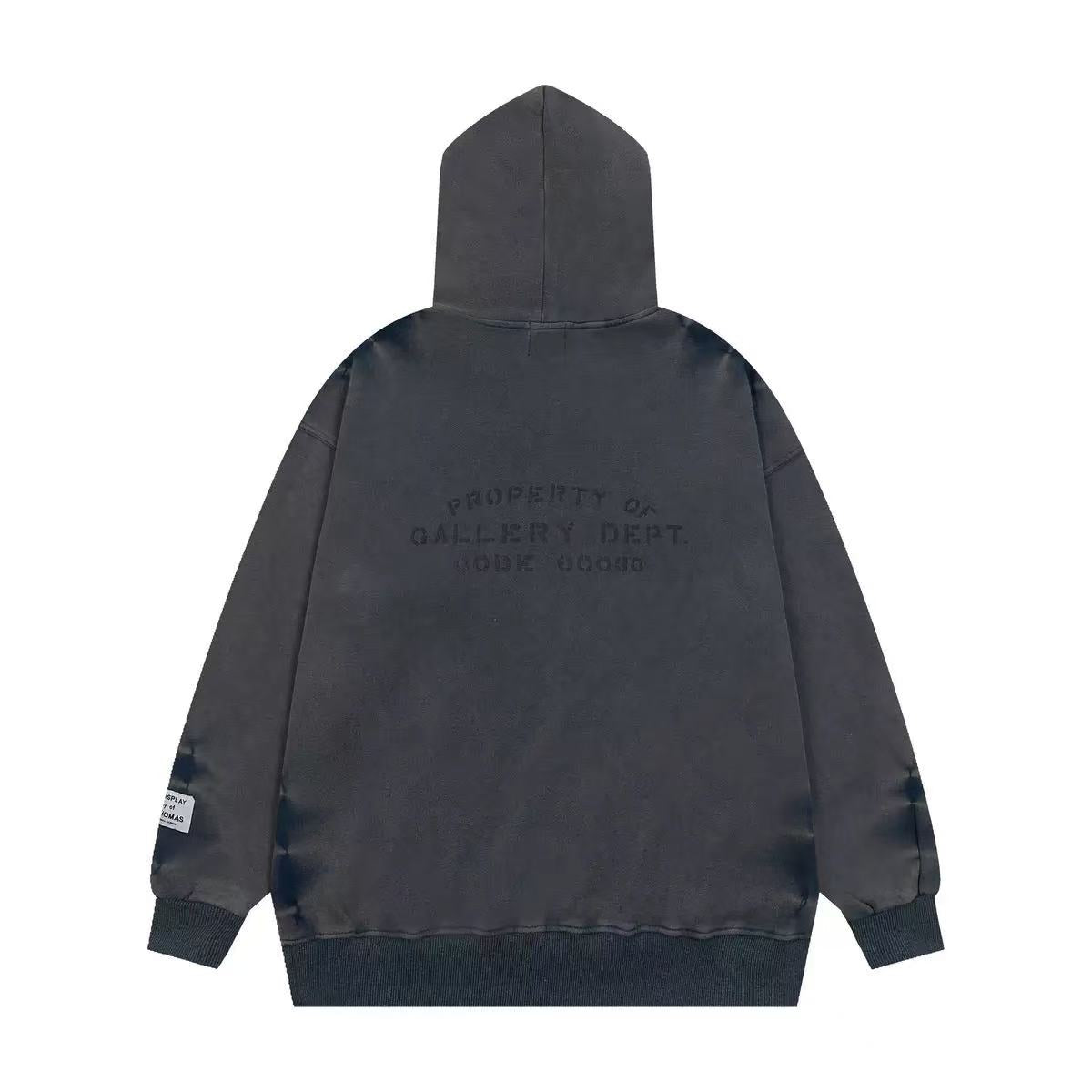 New arrival washed distressed letters hoodie