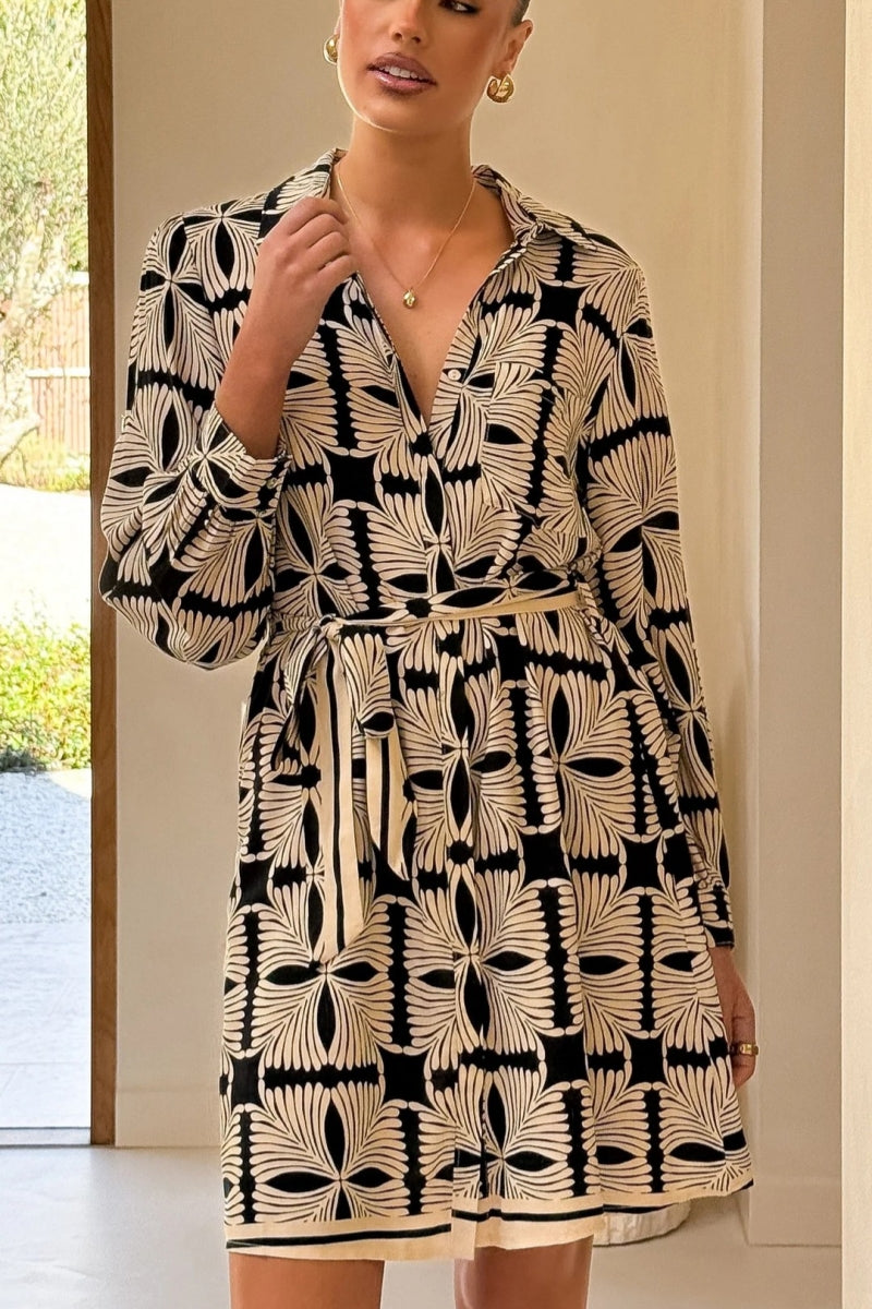 Long Sleeve A-Line Resort Dress