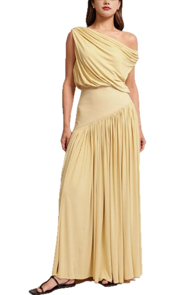 Off-Shoulder Fitted Long Dress