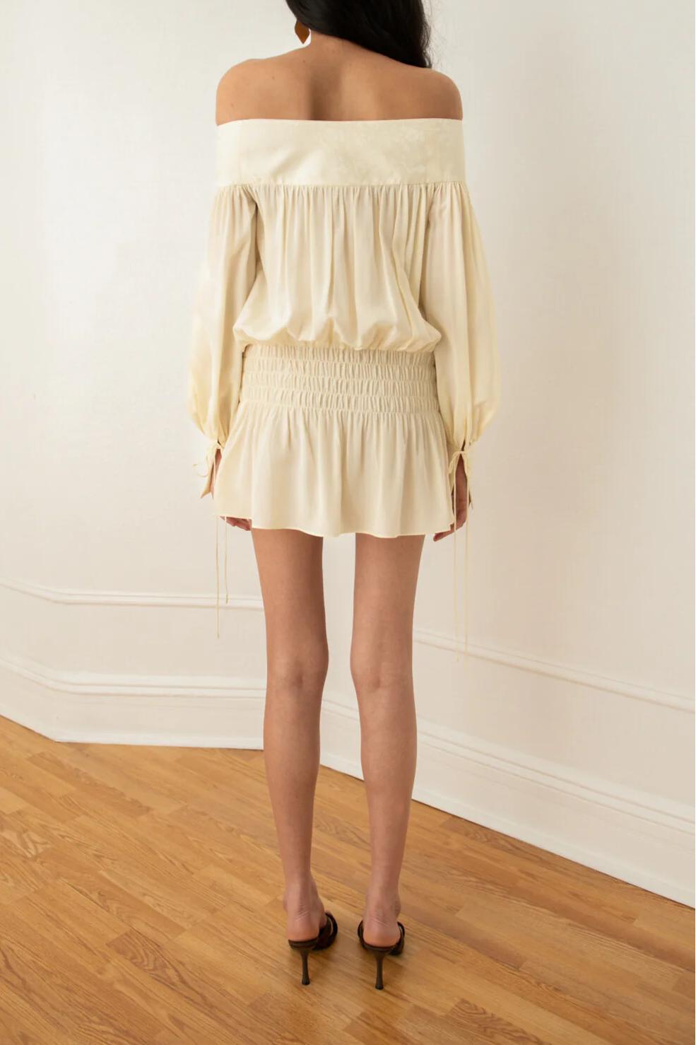 Creamy Off Shoulder Dress