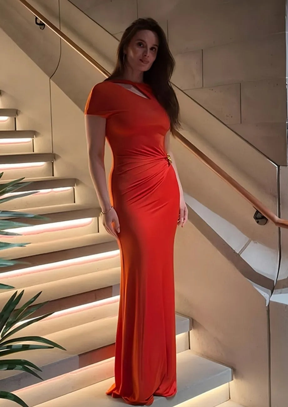 Sheath Cut-out Maxi Dress